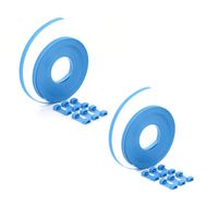 Zip Ties,U-TIMES Nylon Cable Ties For Binding Baggage Cargo,Ultra Long 8 Meters Cable Roll With Connectors - Without Scissors - 2 Pcs/Pack