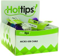 Hottips 1876730 Tray Pack Micro USB Cable Assorted - Count of 24 - Case of 24