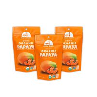 Mavuno Harvest Direct Trade Organic Dried Fruit, Papaya, 3 Count