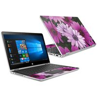 MightySkins Skin Compatible with HP Pavilion x360 15.6" (2018) - Purple Flowers | Protective, Durable, and Unique Vinyl Decal wrap Cover | Easy to Apply, Remove, and Change Styles | Made in The USA