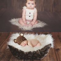 Abicial Newborn Baby Girl Boy Photography Prop, Fashion Newborn Baby Photo Blanket Basket Stuffer, Photography Prop Photo Set Gift