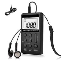 FM AM Radio Portable Pocker Radio Mini Radio Digital Tuning Stereo Radio with Earphones Rechargeable Small Radio for Sport, Walking Traveling