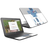MightySkins Skin Compatible With HP Chromebook 11 G6 11.6" (2018) - Cyber Bot | Protective, Durable, and Unique Vinyl Decal wrap cover | Easy To Apply, Remove, and Change Styles | Made in the USA