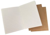 Ruled Notebook Inserts - Set of 3 Lined Refills for Passport Size Travelers Journal - 100gsm Thick Cream Paper, 192 Pages - Perfect Refill for 5.3 x 4.1'' Leather Journal
