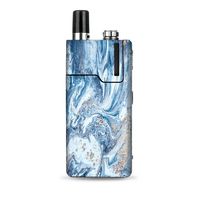 IT'S A SKIN Decal Vinyl Wrap Compatible with Lost Vape Orion Q/Blue Gold Grey Marble Pattern Clouds