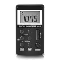 Portable AM/FM Radio, Wirezoll Personal AM FM Pocket Radio Mini Digital Tuning Stereo Radio with Earphone and Rechargeable Battery for Walk, Black [Upgraded Version]