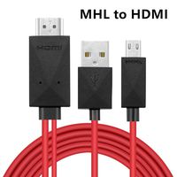 Micro USB to HDMI Cable Cord 1080P HDTV Adapter for MHL-Functioned Galaxy S5, S4, S3, Note 3, Note 2, MHL to HDMI 6.5 feet