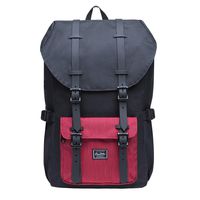 KAUKKO Laptop Outdoor Backpack Travel Hiking Camping Rucksack Casual College Daypack Fits 15" (5-5Blackred)