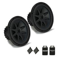 Kicker 44CVX122 CompVX 12" Subwoofers Bundle Dual 2-Ohm Voice Coils for Wiring to a 2-ohm monoblock Amplifier