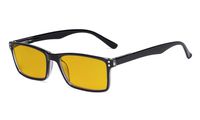 Eyekepper Computer Glasses - Blue Light Blocking Readers with Amber Tinted Filter Lens - Stylish Reading Glasses - Black +0.50