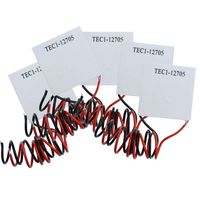 Diymore 5pcs TEC1-12705 12V 50W 40MMX40MM Heatsink Thermoelectric Cooler Cooling Peltier Plate Module