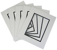 20 11x14 White w/ Blackcore for 8x10 + backing + bags