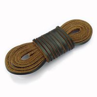LolliBeads (TM) 3mm Flat Genuine Leather Shoe Lace Strip Cord Braiding String Dark Brown Espresso (72 Inches)