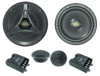 Lanzar Upgraded 6.5" 2 Way Coaxial Speaker Component System Kit - 200 Watt Peak 55 - 20 kHz Frequency Response 4 Ohm and One Pair Tweeter w/ Passive Crossover Network and 3 Mounting Options - DCT6KT