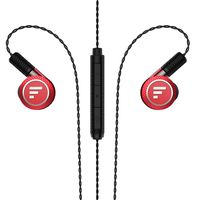 Triple Driver in-Ear Headphones, Fantany Wired Noise Cancelling in Ear Deep Bass Stereo Earbuds with Mic for Smart Phones, PC, Tablet (Red)