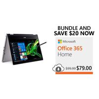 Acer Spin 3 Convertible Laptop, 14" Full HD IPS Touch, 8th Gen Intel Core i7-8565U + Microsoft Office 365 Home with Auto-Renew