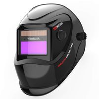 YESWELDER True Color Solar Powered Auto Darkening Welding Helmet, Wide Shade 4/9-13 for TIG MIG ARC Weld Hood Helmet