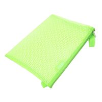 Uxcell PVC Gridding Zipper Closure A4 Paper File Bag Document Holder, Green