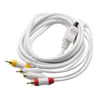 For Nintendo Wii AV Cable w/ Composite (Yellow RCA) / S-Video and Stereo Audio (Red/White)