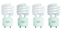 (Pack of 4) 23 Watt Mini Spiral - GU24 Base - (100W Equivalent) - T2 Mini-Twist - CFL Light Bulb - 2700K Warm White