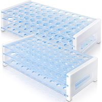 Test Tube Rack， HNYYZL 2 Pack 50 Hole Detachable Plastic Test Tube Rack for 13mm& 16mm Test Tubes