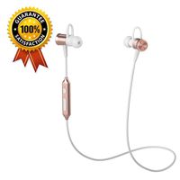 Wireless Bluetooth Running Headphones, KLOKOL Sports Headphones Lightweight Stereo Noise Cancelling Sweatproof with Mic Earbuds Cordless Earphones in Ear Headsets for iPhone Gym Workout (Rose Gold)