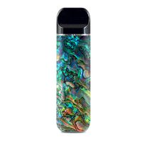 IT'S A SKIN Decal Vinyl Wrap for Smok Novo Pod System Vape Sticker Sleeve Cover/Abalone Shell Swirl Neon Green Opalescent