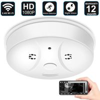 Hidden Spy Camera QUANDU WiFi Smoke Detector Hidden Camera DVR Mini Nanny Cam with Motion Detection for Home Security Surveillance Apps for iOS/Android/PC/Mac