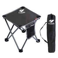 Small Folding Camping Stool Lightweight Chairs Portable Seat for Adults Fishing Hiking Gardening and Beach with Carry Bag, Gray