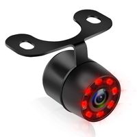 JPP Butterfly Style Rear View Camera - HD Auto Back Up Car Backing Camera, 170° Viewing Angle Night Vision with 8 LED Infrared Lights, Parking Guide line & Screen Mirror on/Off - Fits All Ve