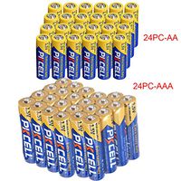 24 Pack AA + 24 Pack AAA 1.5V Extra Heavy Duty Batteries (48 Combo Pack)