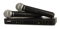 Shure BLX288/PG58 Dual Channel Handheld Wireless System with 2 PG58 Vocal Microphones, H10