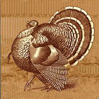 Cocktail Size Napkin, 5"x5", Pack of 20, Turkey Fixings