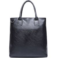 PU Leather Business Handbag, BLOOMSTAR Fashion Laptop Cross Body Shoulder Messenger Satchel Tote Bag Briefcase for Men and Women (Black)