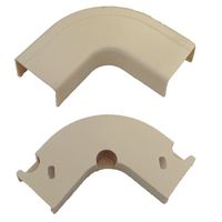 Offex OF-31R2-001IV 1.25-Inch Surface Mount Cable Raceway, Ivory, Flat 90 Degree Elbow
