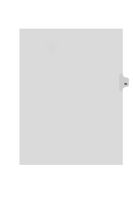 Kleer-Fax Letter Size Individual Number Index Dividers, Side Tab, 1/25th Cut, 25 Sheets per Pack, White, Number 35 (82235)