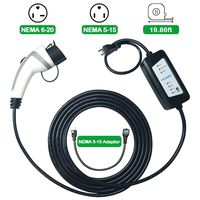 YKS-ESNES Portable Electric Vehicle(EV) Charger Level 2, 6-16Amp Plug in EV Charger, 240V, SAE J1772 (Type1), NEMA6-20plug & NEMA 5-15 Plug Adapter