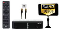 Exuby Digital Converter Box for TV with Antenna and HDMI Cable for Recording and Viewing Full HD Digital Channels - Instant or Scheduled Recording, 1080P HDTV, HDMI Output, 7 Day Program Guide