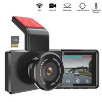 Dash Cam Built in WiFi Car Dashboard Camera Recorder with FHD 1080P, 3" LCD, 170° Wide Angle, Night Vision, Motion Detection, Loop Recording, G-Sensor, Parking Monitor