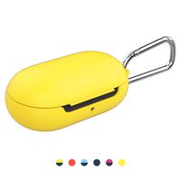 [Upgrade] Galaxy Earbuds Case Cover, Thin fit Full Body Protection, Accessories Skin, Waterproof, Anti-Scratch and Anti-Lost, Hard Protective Case for Samsung Galaxy Buds with Keychain (Yellow)