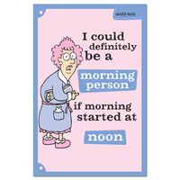 Tree-Free Greetings ECOnotes Blank Note Cards, Matching Envelopes, Blank Stationary Card Set, 4" x 6", Morning Person, Pack of 12 (FS66571)