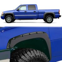 Fender Flares Kit for 1999-2006 Chevy Silverado GMC Sierra (Incl. 2007 Classic Models), Textured Matte Black Finish Front Rear Tire Fenders Pocket Rivet Style 4Pcs