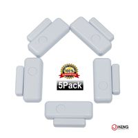 JC 433MHz Wireless Door Sensor Burglar Alarm Sensor 5 Pack