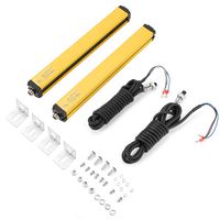 HERCHR 8 Points Safety Light Grating Security Device, DC 24V Light Curtain Sensor Switch, OE BEM0640-30NB