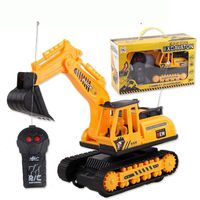 Lanren Car Excavator Kids Toy Crawler Digger Electric 2 Channel Remote Control Activity Play Centers