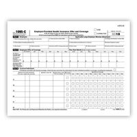 ComplyRight 1095CIRS25 1095-C Employer-Provided Health Insurance Offer and Coverage Form, Landscape "IRS" Copy, Laser Cut Sheet, Pack of 25