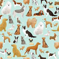 Colorful Dog Breeds Printed Tissue Paper for Gift Wrapping, 24 Large Sheets, 20x30