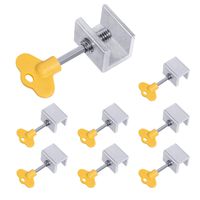 Favide 8 Pack Adjustable Sliding Window Locks Aluminum Alloy Window Security Locks with Key for Home and Office