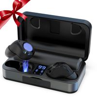 True Wireless Earbuds, Bluetooth 5.0 Headphones Waterproof 7 Hours Continuous Playtime with Built-in Mic 3000mAh Charging Case Touch Control TWS Hi-Fi Stereo Deep Bass Noise Cancelling Headset
