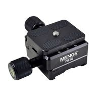 MENGS DB-50 Dual Clamp + Quick Release Plate Aluminum Alloy For DSLR Camera and Arca-Swiss Plate, Multi-purpose Rail Compatible with Arca-Swiss Standard, including Arca Swiss, RRS, Kirk, Wimberley, Ma
